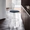 Armen Living Cherie Contemporary 30" Bar Height Barstool in Brushed Stainless Steel Finish and Gray Faux Leather LCCHBABSGR30 - alternate 4